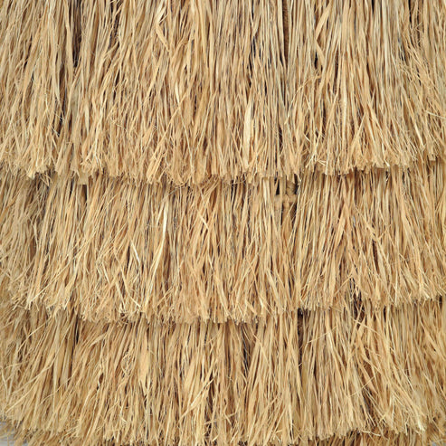 Mesa auxiliar redonda de ratán natural Luau