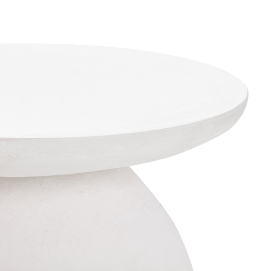 Aloe White Indoor / Outdoor Concrete Side Table