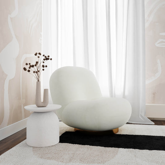 Aloe White Indoor / Outdoor Concrete Side Table
