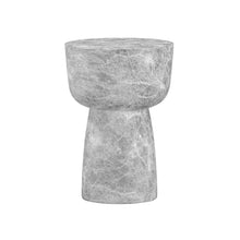 Cargar imagen en el visor de la galería, Charra Faux Travertine Indoor/Outdoor Side Table
