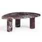 Libby 2-Piece Faux Red Levanto Marble Nesting Coffee Table Set