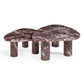 Libby 2-Piece Faux Red Levanto Marble Nesting Coffee Table Set