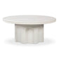 Cassandra 38" Ivory Indoor/Outdoor Concrete Round Coffee Table