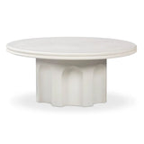 Cassandra 38" Ivory Indoor/Outdoor Concrete Round Coffee Table