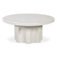 Cassandra 38" Ivory Indoor/Outdoor Concrete Round Coffee Table