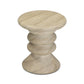 Hyre Faux Travertine Indoor/Outdoor Concrete Side Table