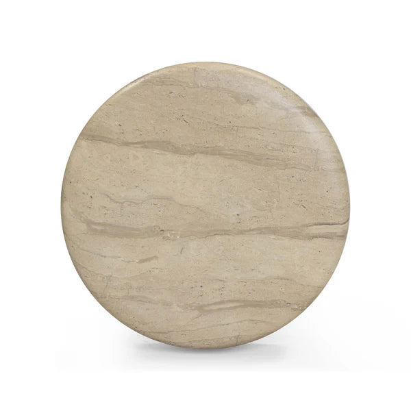 Hyre Faux Travertine Indoor/Outdoor Concrete Side Table
