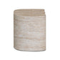 Thyme Faux Travertine Indoor/Outdoor Concrete Side Table