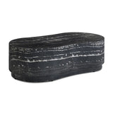 Hades 47" Black Faux Marble Indoor/Outdoor Concrete Coffee Table