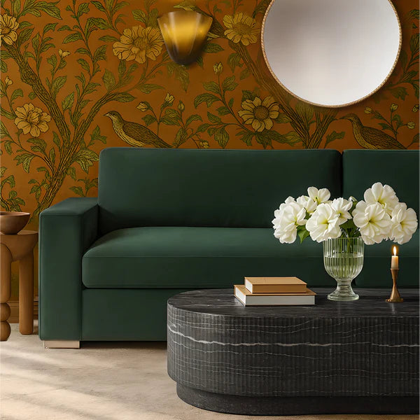 Hades 47" Black Faux Marble Indoor/Outdoor Concrete Coffee Table