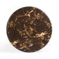 Byron 36" Dark Brown Faux Marble Indoor/Outdoor Concrete Round Coffee Table