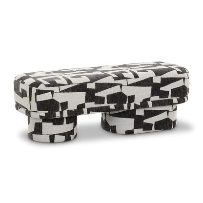 Lena Cream Jacquard Bench