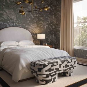 Lena Cream Jacquard Bench