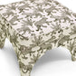 Raji Olive Green Leopard Jacquard Ottoman