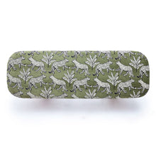 Cargar imagen en el visor de la galería, Ollie Olive Green Leopard Jacquard Bench
