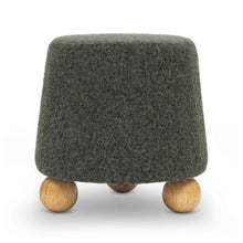 Cargar imagen en el visor de la galería, Jaine Forest Green Loose Mohair Ottoman

