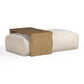Spencer 54" Performance Basketweave Ottoman with Bridge Table