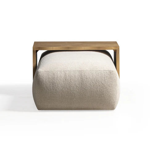 Spencer 54" Performance Basketweave Ottoman with Bridge Table