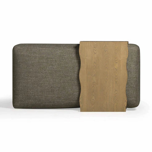 Spencer 54" Performance Basketweave Ottoman with Bridge Table