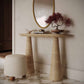 Sandra Faux Travertine Indoor/Outdoor Console Table
