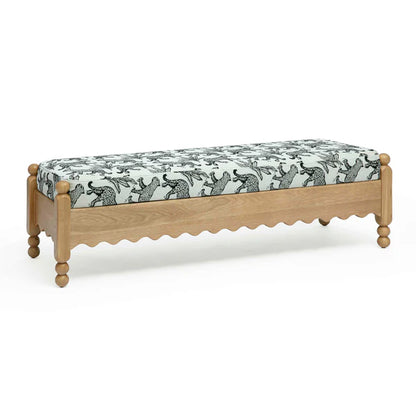 Thelma 56" Leopard Jacquard Bench