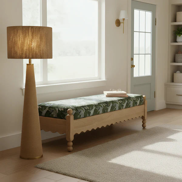 Thelma 56" Leopard Jacquard Bench