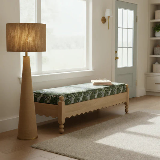 Thelma 56" Leopard Jacquard Bench