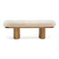 Ollie 48" Contract-Grade Straight Vegan Shearling Bench