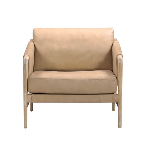 Silla decorativa Chakka de cuero genuino de calidad contractual