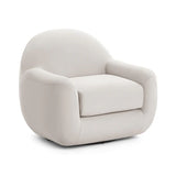 Tiago Warm Grey Boucle Swivel Chair