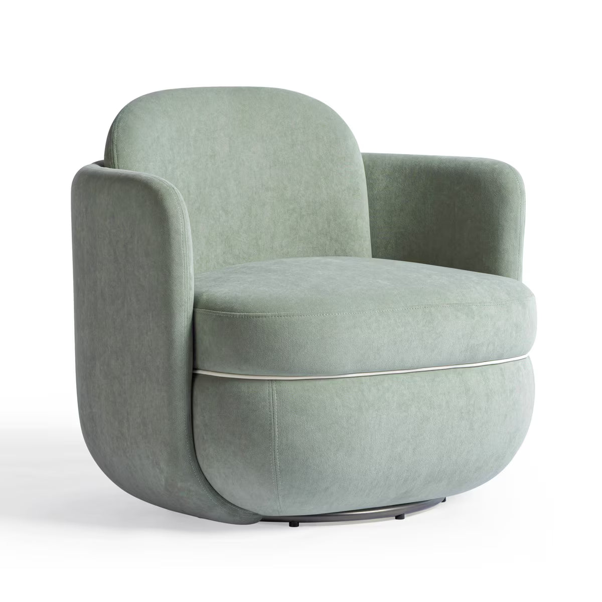 Wolfie Mint Green Velvet Swivel Chair
