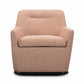 Mado Peach Textured Fabric Swivel Accent Chair