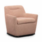 Mado Peach Textured Fabric Swivel Accent Chair