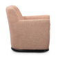 Mado Peach Textured Fabric Swivel Accent Chair