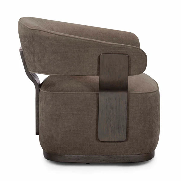 Madison Linen Chenille Swivel Accent Chair