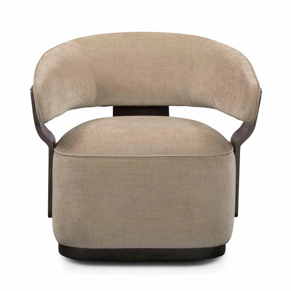 Madison Linen Chenille Swivel Accent Chair