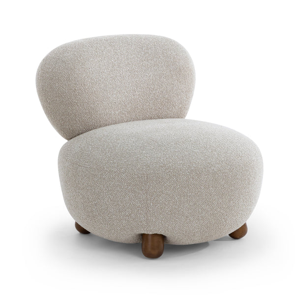 Pucker Warm Grey Boucle Accent Chair
