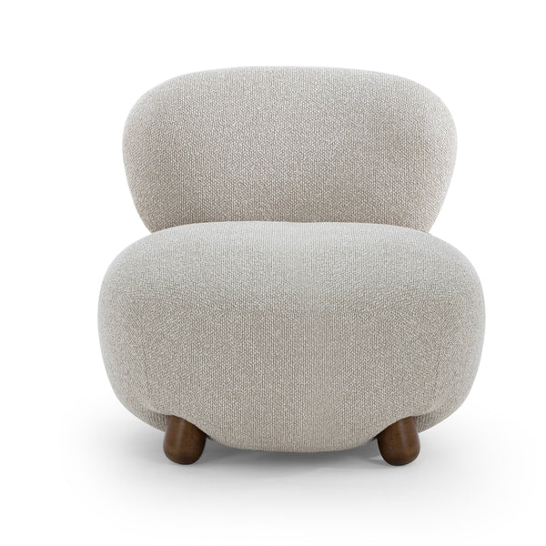Pucker Warm Grey Boucle Accent Chair