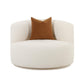 Fickle Cream Boucle Swivel Chair