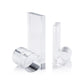 Rolled Crystal Bookends - Set of Two - Clear