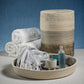 Catalina Rattan Lidded Baskets - Set of 3 - Natural, White, Gray and Black