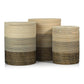 Catalina Rattan Lidded Baskets - Set of 3 - Natural, White, Gray and Black