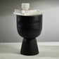 Vetro Mango Wood Accent Table / Stool - Black