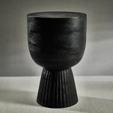 Vetro Mango Wood Accent Table / Stool - Black