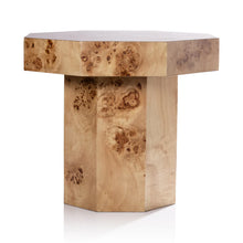 Cargar imagen en el visor de la galería, Burl Wood Octagon Side Table - Short
