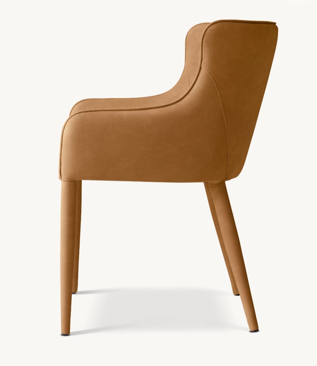 NICOLA SLOPE VEGAN LEATHER DINING ARMCHAIR