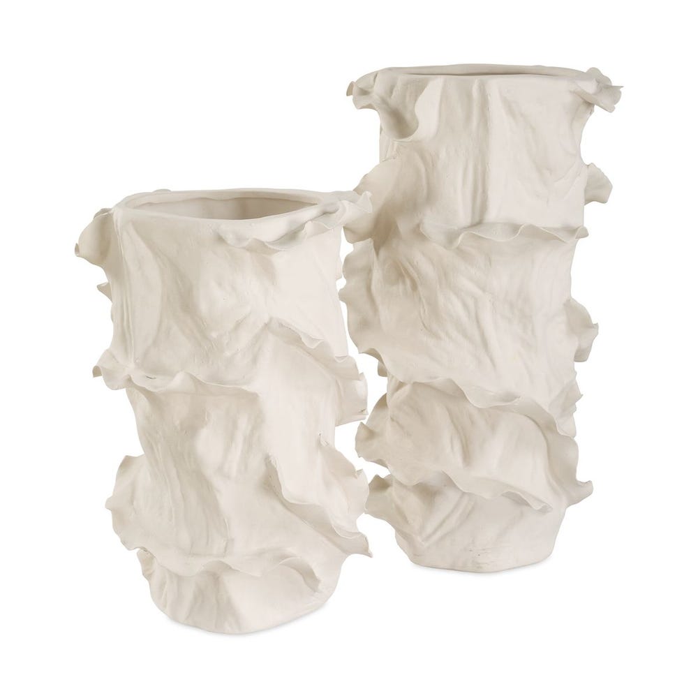 Ripple Crest Vases, S/2