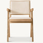 JAKOB FRAMED FABRIC DINING ARMCHAIR