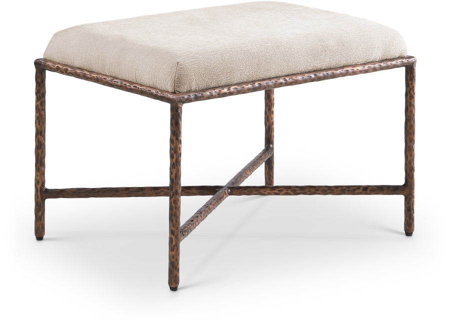 Valley Chenille Fabric Upholstered Bench