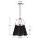 LEATHER CLASSIC, 4 LT PENDANT - WHITE